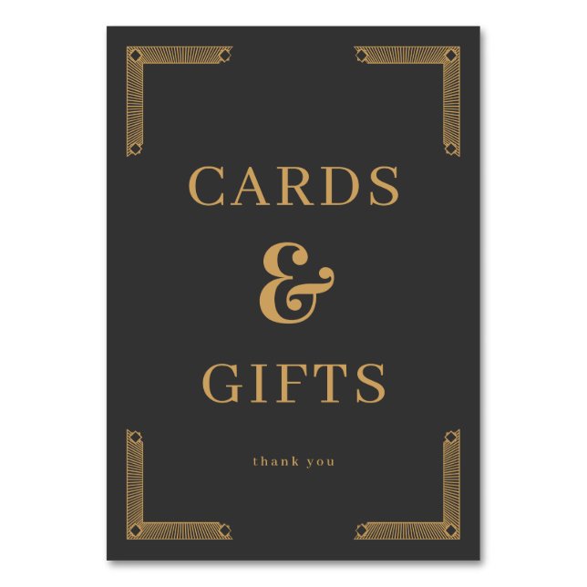 Mesa Tarjeta de agradecimiento elegante con serif en or (Anverso)