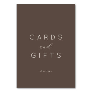 Mesa Tarjeta de agradecimiento Grateful Brown Serif