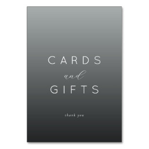 Mesa Tarjeta de agradecimiento minimalista gris agradec