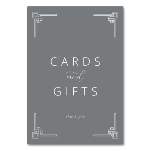 Mesa Tarjeta de agradecimiento minimalista gris agradec