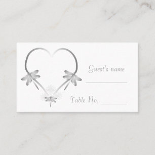 Mesa Tarjeta de ajuste de lugar de boda Dragonflies pla