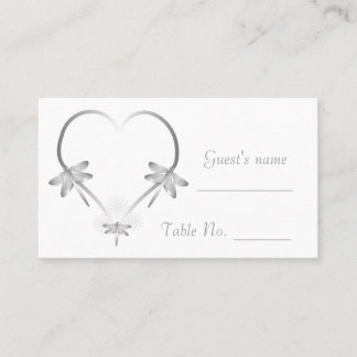 Mesa Tarjeta de ajuste de lugar de boda Dragonflies pla