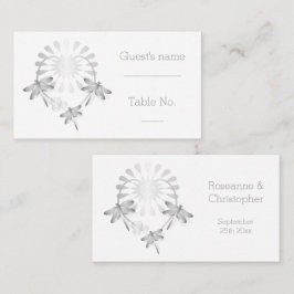 Mesa Tarjeta de ajuste de lugar de boda Dragonflies pla