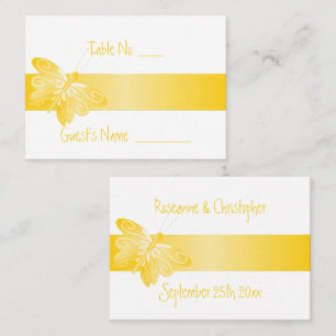Mesa Tarjeta de ajuste de lugar del boda Mariposa amari