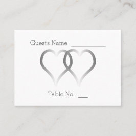 Mesa Tarjeta de ajuste de posición boda Corazones plate