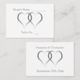 Mesa Tarjeta de ajuste de posición boda Corazones plate