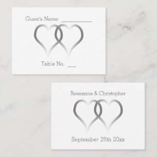 Mesa Tarjeta de ajuste de posición boda Corazones plate
