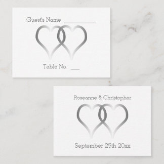 Mesa Tarjeta de ajuste de posición boda Corazones plate