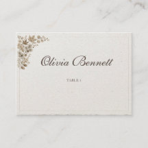 Tarjeta de Algodón de Caída de Arce Beige
