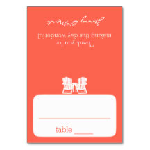 Tarjeta de asiento coral de las sillas Adirondack