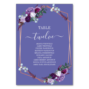 Mesa Tarjeta de Asiento de Boda con Marco de Rosa Dorad