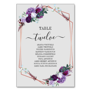 Mesa Tarjeta de asiento del Boda del bastidor dorado de