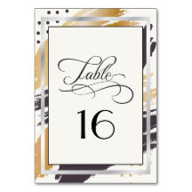 Tarjeta de asiento | Estroques modernos de pintura