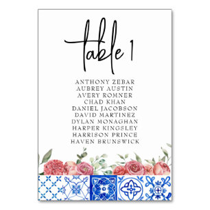 Mesa Tarjeta de Asiento Floral Rosa Mediterráneo Italia