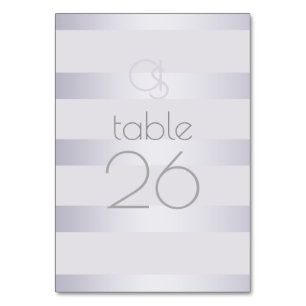Mesa Tarjeta de asiento   Monograma de raya de chispa v