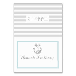 Mesa Tarjeta de asiento náutica gris de anclaje