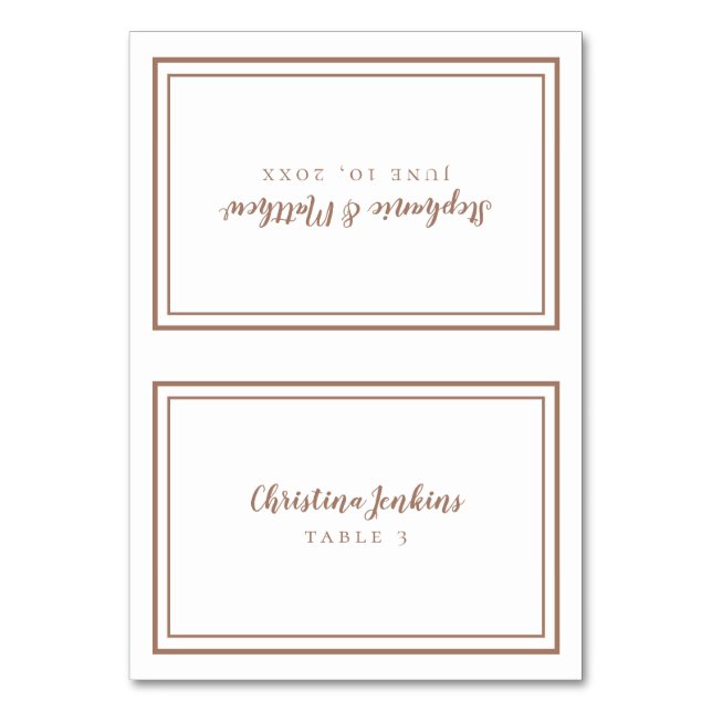 Mesa Tarjeta de asiento para invitados personalizada Mo (Anverso)
