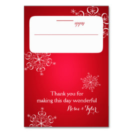 Mesa Tarjeta de asiento Red 2 para Snowflakes