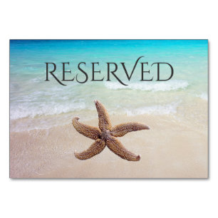 Mesa Tarjeta de asiento reservada para Starfish on Beac