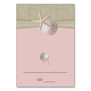 Mesa Tarjeta De Asiento Rosa De Beach Amore
