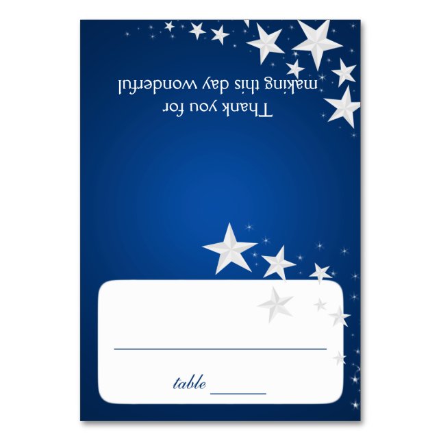 Mesa Tarjeta de asiento Sapphire Stars (Anverso)