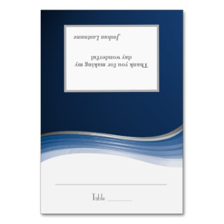 Mesa Tarjeta de asiento Steel Blue Wave