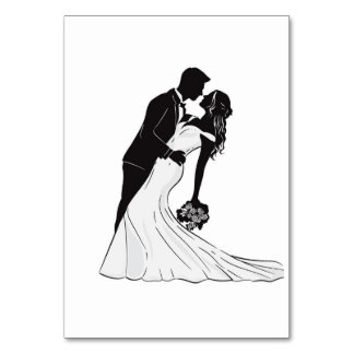 Mesa Tarjeta de asiento wedding kiss