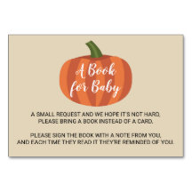 Tarjeta de Baby Shower para bebé de la Calabaza Ot