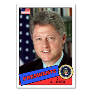 Mesa Tarjeta de béisbol Bill Clinton