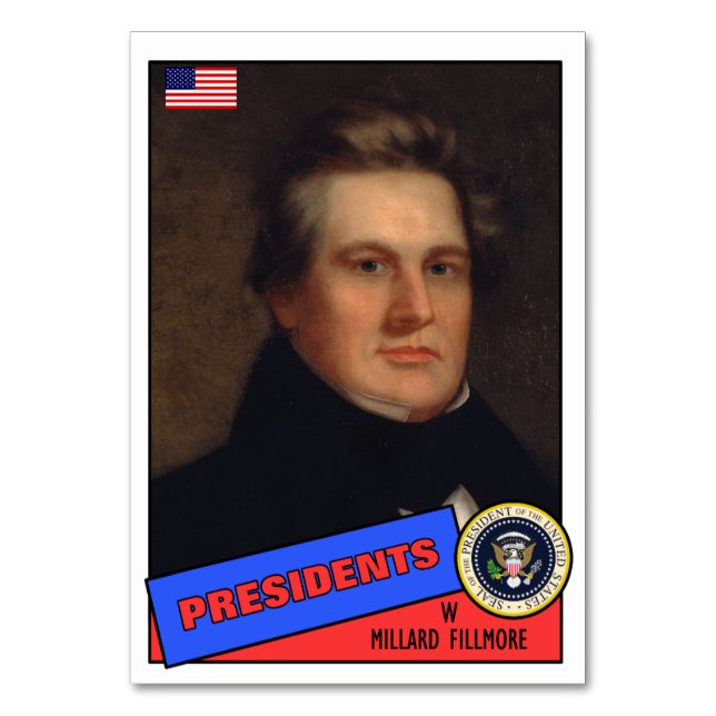 Mesa Tarjeta de béisbol de Millard Fillmore (Anverso)