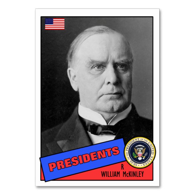 Mesa Tarjeta de béisbol de William McKinley (Anverso)