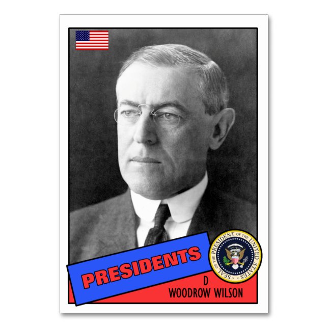 Mesa Tarjeta de béisbol de Woodrow Wilson (Anverso)