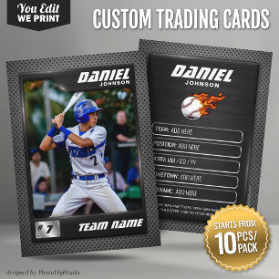 Mesa Tarjeta de béisbol personalizada de grafito 10 pie