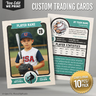 Mesa Tarjeta de béisbol personalizada vintage 10 piezas
