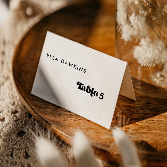 Mesa Tarjeta de Boda de guión retro vintage (Subido por el creador)