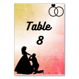 Mesa Tarjeta de Boda de número de tabla