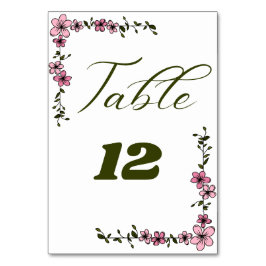 Mesa Tarjeta de Boda de número de tabla