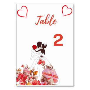 Mesa Tarjeta de Boda de número de tabla
