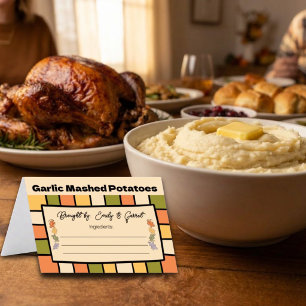 Mesa Tarjeta de Bufet de Friendsgiving
