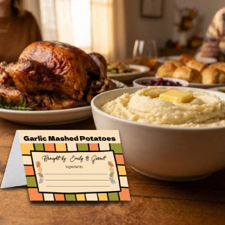 Mesa Tarjeta de Bufet de Friendsgiving
