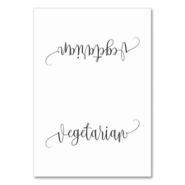 Mesa Tarjeta de carpas para tablas vegetarianas de pres (Anverso)