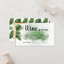 Mesa Tarjeta de ducha para novias Tropical Wine Raffle