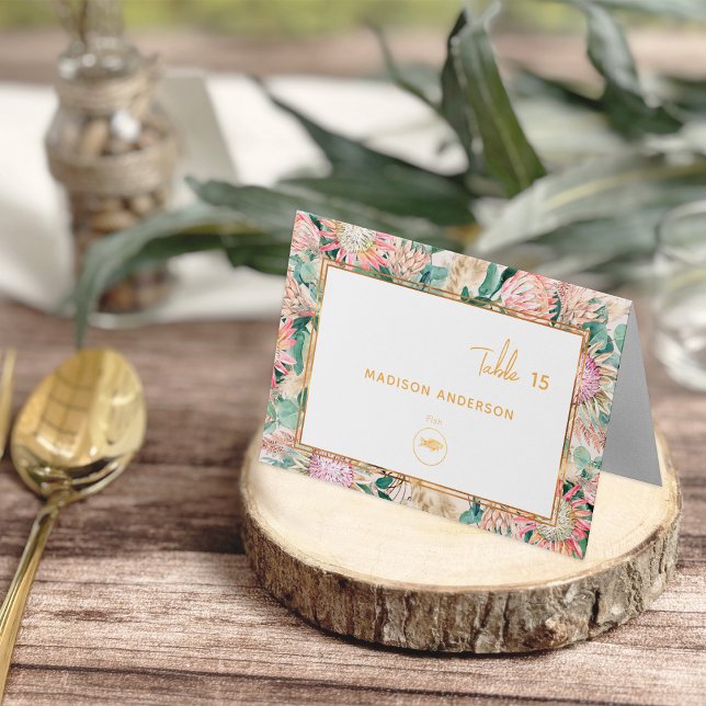 Mesa Tarjeta de elección de comida para invitados con h (Subido por el creador)