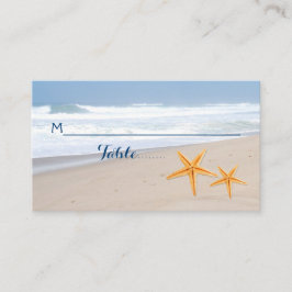 Mesa Tarjeta de escolta de bodas de playa de verano de