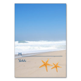 Mesa Tarjeta de escolta de bodas de playa de verano de