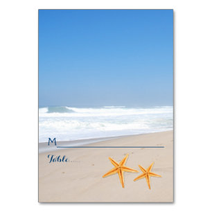 Mesa Tarjeta de escolta de bodas de playa de verano de
