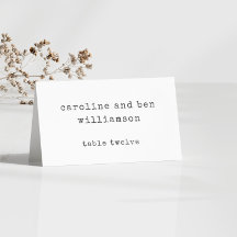 Tarjeta de Escort de Bodas Personalizadas Blancas 