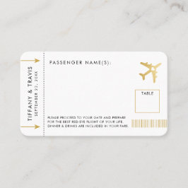 Mesa Tarjeta de Escort de la plaza de pases de avión de