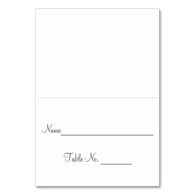 Mesa Tarjeta de Escort Simple (Anverso)