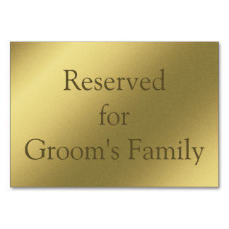 Mesa Tarjeta de fondo de oro gráfico reservada